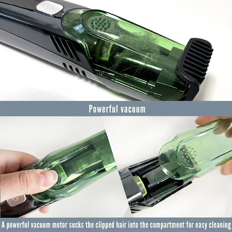 Cordless Beard Trimmer and Electric Shaver with 20 Settings Built-In Vacuum