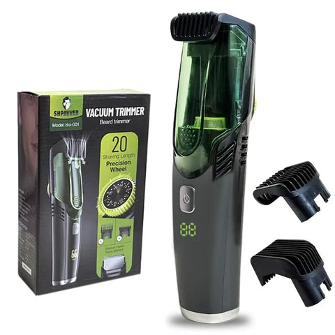 Cordless Beard Trimmer and Electric Shaver with 20 Settings Built-In Vacuum