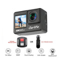 Premium Black 5K Waterproof Action Camera with Touchscreen and 64GB Card