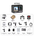 Premium Black 5K Waterproof Action Camera with Touchscreen and 64GB Card