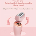 Pink 2 in 1 Waterproof Electric Shaver USB Rechargeable Hair Removal Groomer