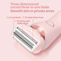 Pink 2 in 1 Waterproof Electric Shaver USB Rechargeable Hair Removal Groomer