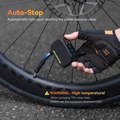 Premium Pro Mini Electric Bike Pump with Digital Display - 120 PSI