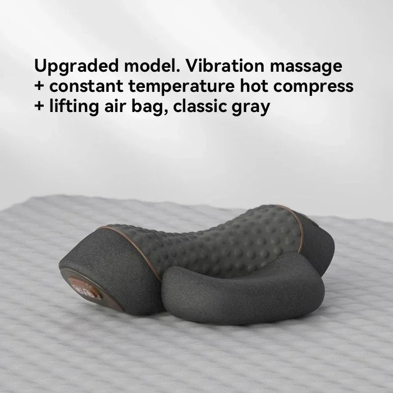 Heated Electric Cervical Massage Pillow with 3 Heat Levels and 3 Vibration Modes