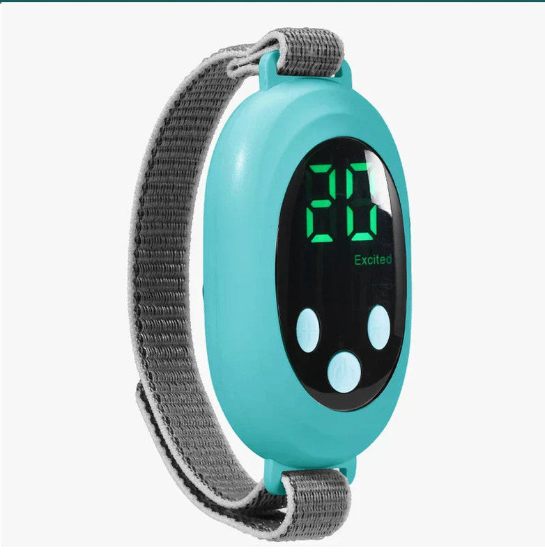 Blue EMS Microcurrent Sleep Aid Palm Pulse Massager for Relaxation and Stress Relief
