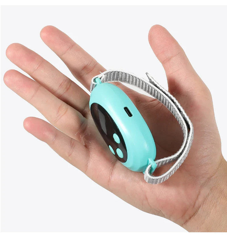 Blue EMS Microcurrent Sleep Aid Palm Pulse Massager for Relaxation and Stress Relief