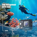 Premium Black 4K Action Camera 30M Waterproof Sports Cam with WiFi