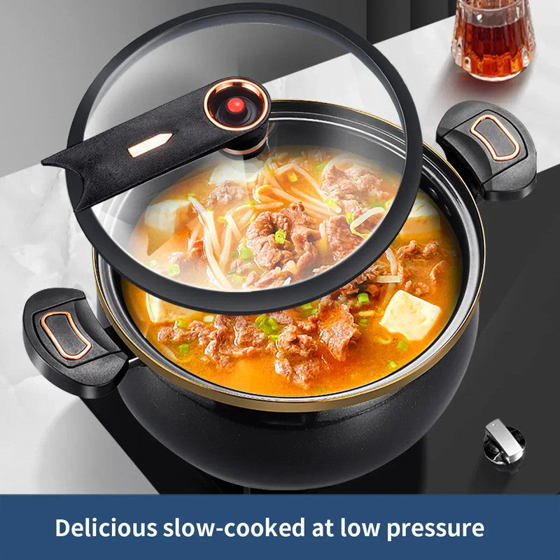 Premium Micro-Pressure Non-Stick Stew Pot – Black 7L, 26cm