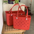 Premium Red XL Waterproof EVA Beach Bag for Women