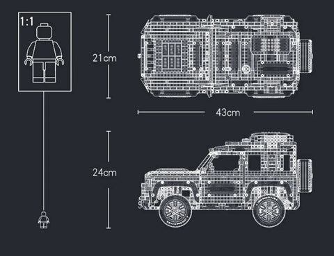 Technical Rover Defender Collector'S Building Blocks Set - SuperSaverAU - view 1