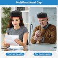 Black LED Hair Growth Cap Treatment Helmet with Red and Near Infrared Light