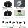 Black LED Hair Growth Cap Treatment Helmet with Red and Near Infrared Light