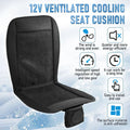 Premium Black Spacer Car Cooling Seat Cushion with 8 Fans 12V DC
