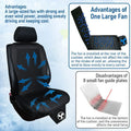 Premium Black Spacer Car Cooling Seat Cushion with 8 Fans 12V DC
