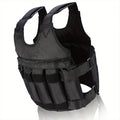 Premium Black Adjustable Weighted Vest for Fitness Training - 50kg Capacity
