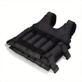 Premium Black Adjustable Weighted Vest for Fitness Training - 50kg Capacity