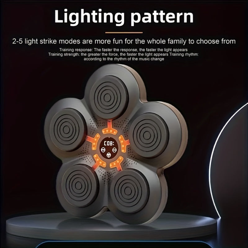 Premium Black Reactive LED Boxing Wall Target Kit with Gloves