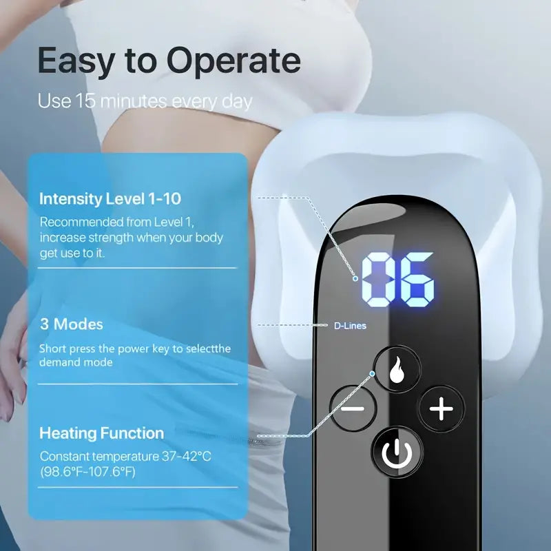Blue Rechargeable 4-Point Handheld Body Massager USB Powered for Full Body Use