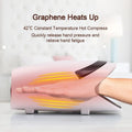 White Rechargeable Hand Massager with Heat Vibration and 5 Heating Levels