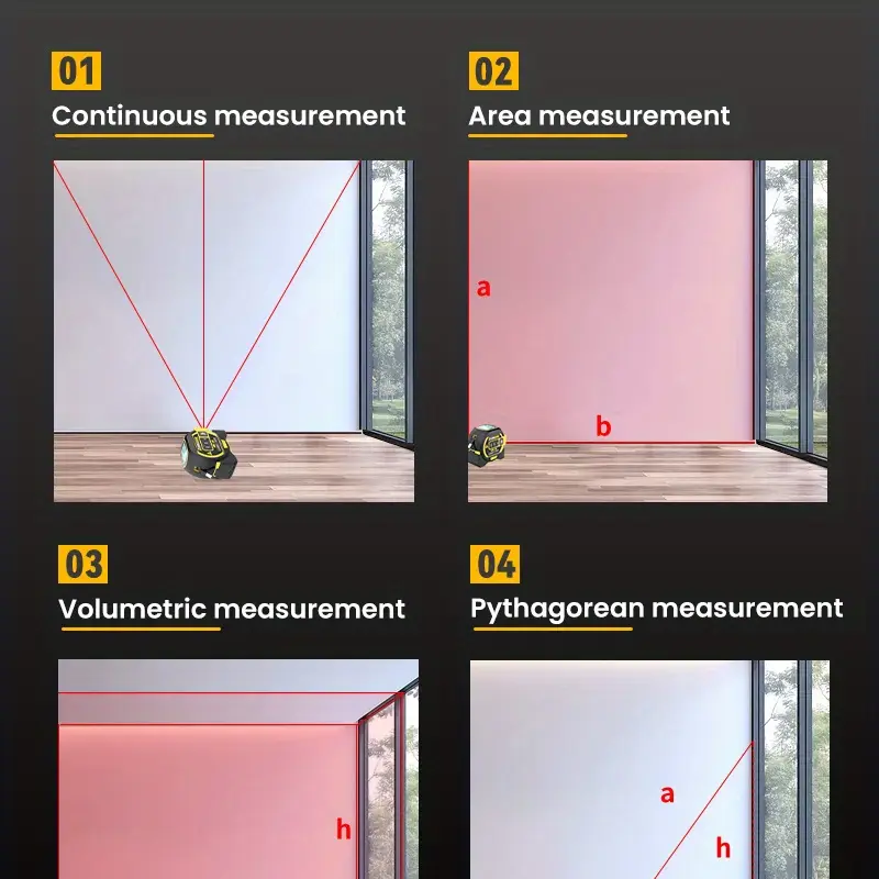 Premium Laser Rangefinder & Steel Tape Measure - 100m / 5m