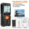 Premium Laser Distance Meter with Rubber Grip - 120m