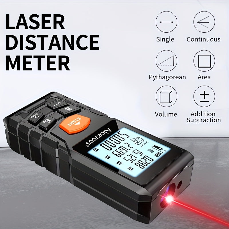 Premium Laser Distance Meter with Rubber Grip - 120m