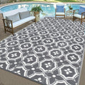 Premium Reversible Outdoor Patio Mat – Geometric Polypropylene Rug 152.4 x 243.84cm