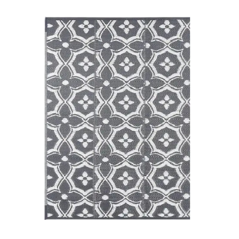 Premium Reversible Outdoor Patio Mat – Geometric Polypropylene Rug 152.4 x 243.84cm