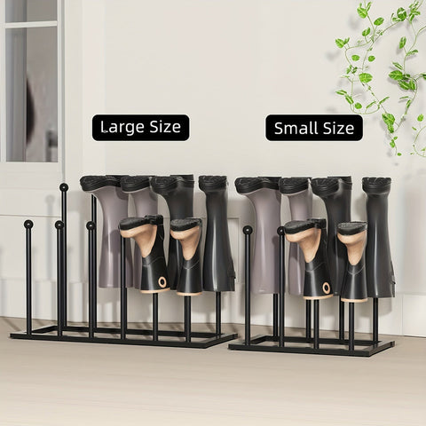 Black Metal Shoe Rack Organiser Compact Entryway Storage Shelf for Shoes