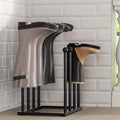 Black Metal Shoe Rack Organiser Compact Entryway Storage Shelf for Shoes