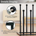 Black Metal Shoe Rack Organiser Compact Entryway Storage Shelf for Shoes