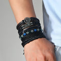 Premium Men's Vintage PU Leather Bracelet Set 36 Pieces