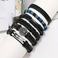 Premium Men's Vintage PU Leather Bracelet Set 36 Pieces