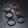 Premium Men's Vintage PU Leather Bracelet Set 36 Pieces