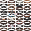 Premium Men's Vintage PU Leather Bracelet Set 36 Pieces