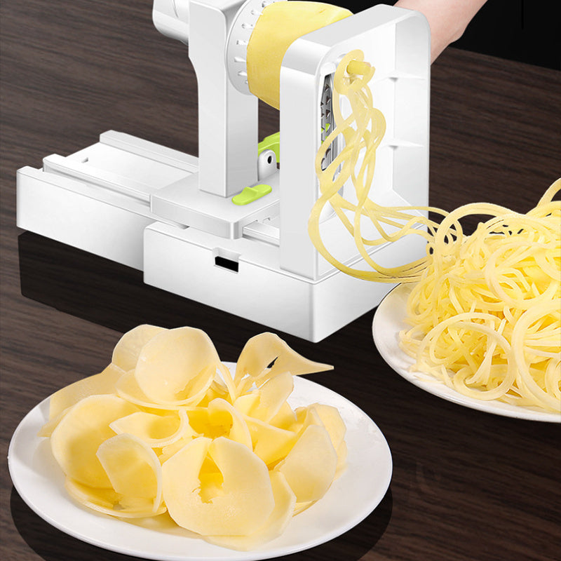 Premium Manual Vegetable Spiralizer Slicer – Green Compact Fruit & Veg Prep Tool
