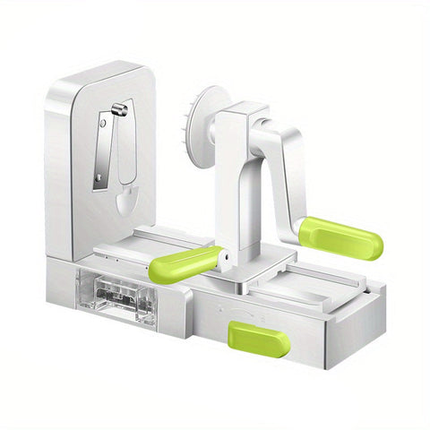 Premium Manual Vegetable Spiralizer Slicer – Green Compact Fruit & Veg Prep Tool