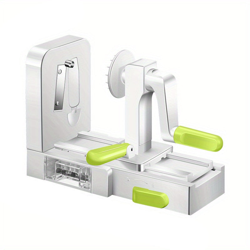 Premium Manual Vegetable Spiralizer Slicer – Green Compact Fruit & Veg Prep Tool