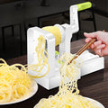 Premium Manual Vegetable Spiralizer Slicer – Green Compact Fruit & Veg Prep Tool