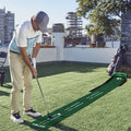Premium Green Golf Accelerator Putting Mat with Auto Ball Return