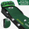 Premium Green Golf Accelerator Putting Mat with Auto Ball Return