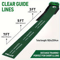 Premium Green Golf Accelerator Putting Mat with Auto Ball Return