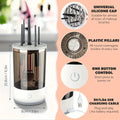 White USB Electric Makeup Brush Cleaner Compact Plug-In Brush Washing Tool