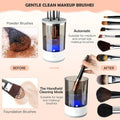 White USB Electric Makeup Brush Cleaner Compact Plug-In Brush Washing Tool