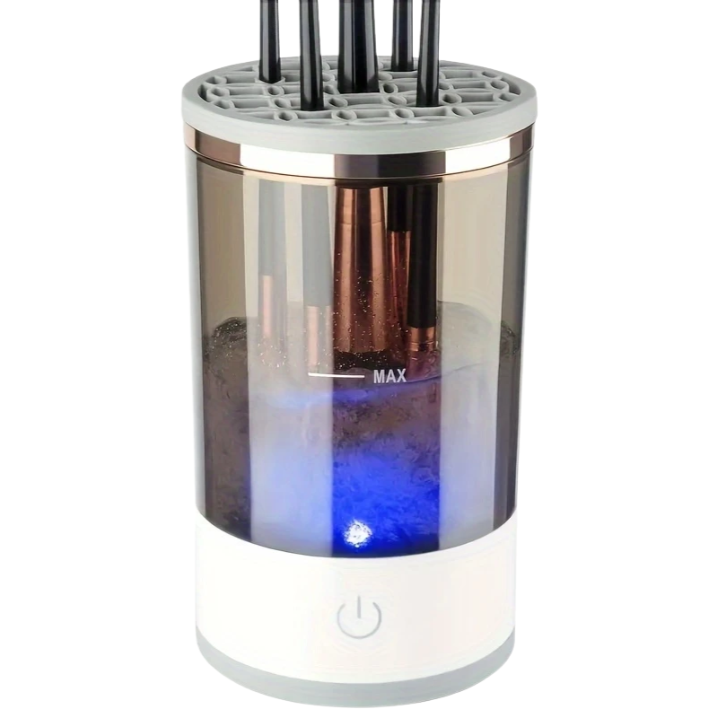 White USB Electric Makeup Brush Cleaner Compact Plug-In Brush Washing Tool
