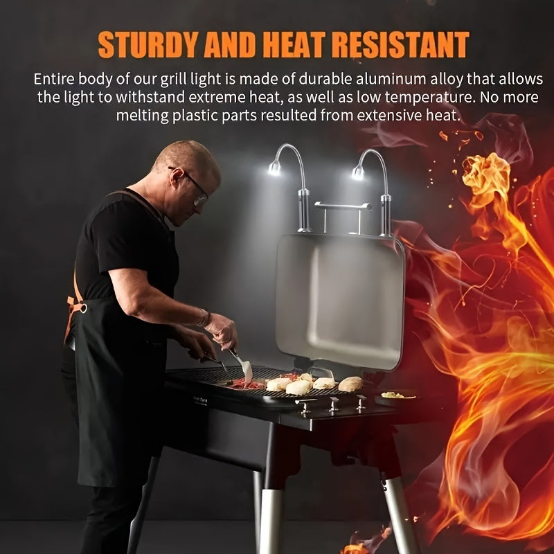 Premium LED Grill Lights – 2 Pack with Magnetic Base