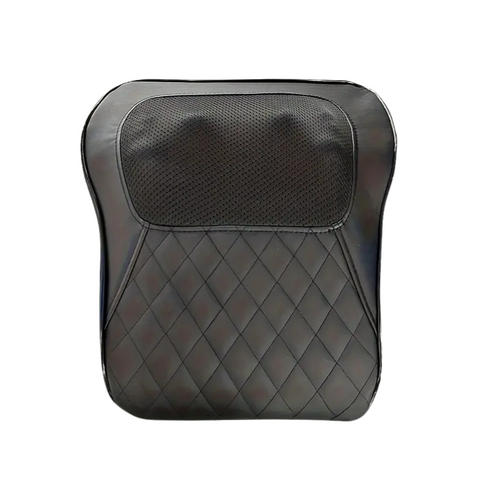 Grey Heated Neck and Back Massager Pillow with 3D Kneading and USB Charging