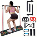Premium Black Push-Up Board Set with Resistance Bands