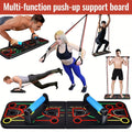 Premium Black Push-Up Board Set with Resistance Bands