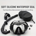 Premium Adult Anti-Fog Snorkel Set with Dry Tube - Black